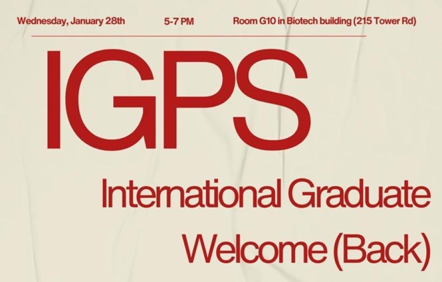 IGPS Welcome Back flier